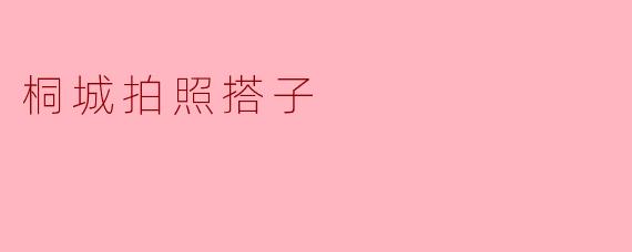 在桐城，找一个拍照搭子，把光阴拍成诗