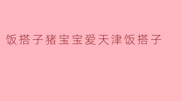 饭搭子猪宝宝爱天津饭搭子