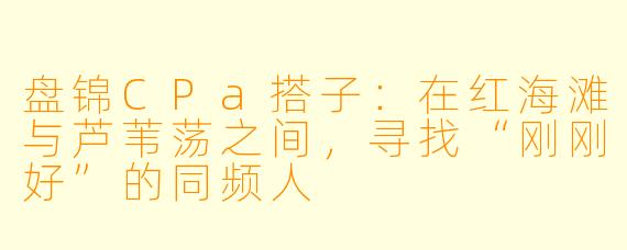 盘锦CPa搭子：在红海滩与芦苇荡之间，寻找“刚刚好”的同频人