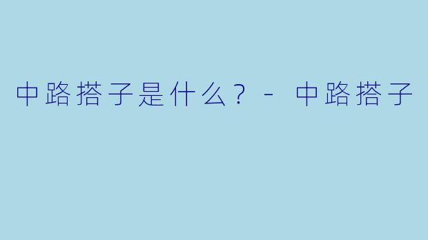 中路搭子是什么？-中路搭子