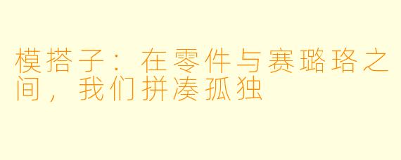 模搭子:在零件与赛璐珞之间,我们拼凑孤独