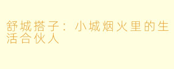 舒城搭子:小城烟火里的生活合伙人