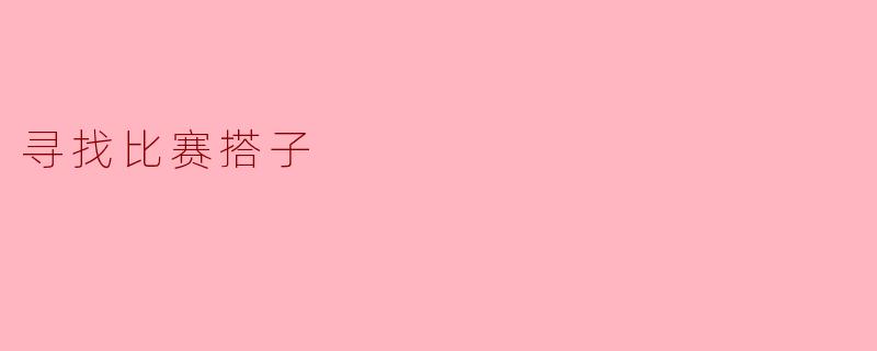 寻找比赛搭子
