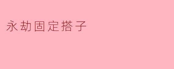 永劫固定搭子