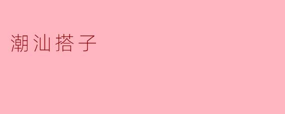 潮汕搭子
