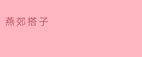 燕郊搭子