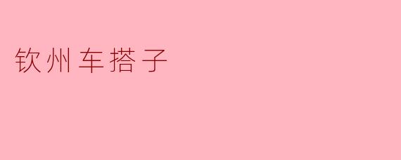 钦州车搭子