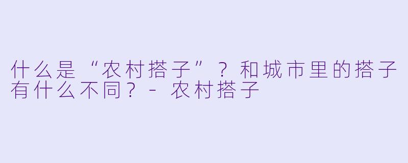 什么是“农村搭子”?和城市里的搭子有什么不同?-农村搭子