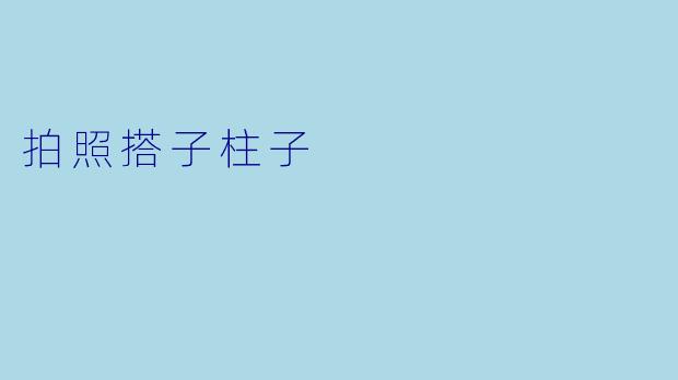 拍照搭子柱子