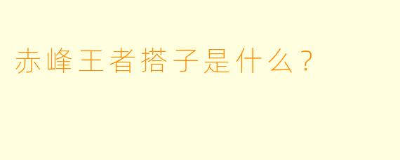 赤峰王者搭子是什么?