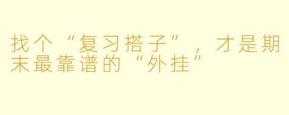 找个“复习搭子”，才是期末最靠谱的“外挂”
