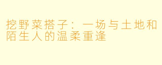 挖野菜搭子:一场与土地和陌生人的温柔重逢
