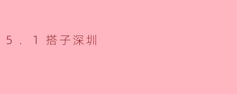 5.1搭子深圳