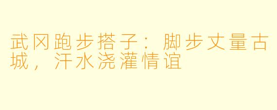 武冈跑步搭子:脚步丈量古城,汗水浇灌情谊