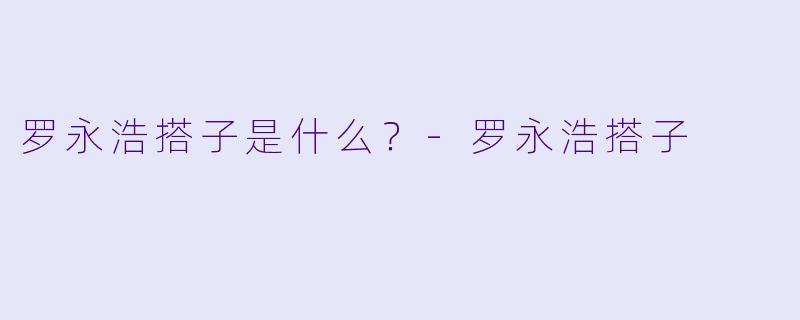 罗永浩搭子是什么？-罗永浩搭子