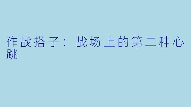 作战搭子:战场上的第二种心跳