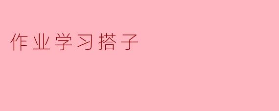 作业学习搭子