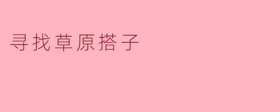 寻找草原搭子