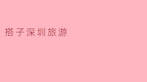 搭子深圳旅游