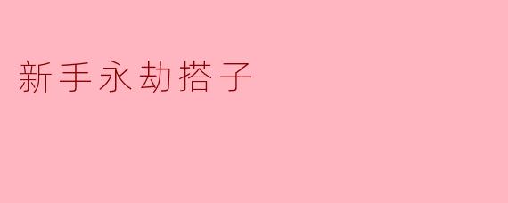 新手永劫搭子