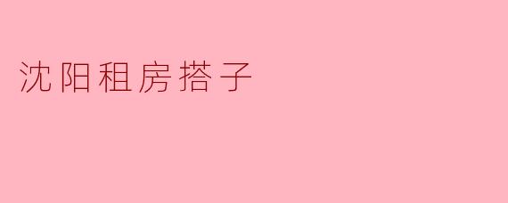 沈阳租房搭子