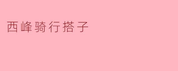 西峰骑行搭子