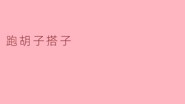 跑胡子搭子
