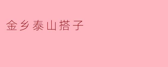 金乡泰山搭子