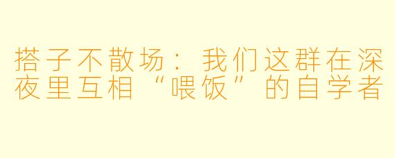 搭子不散场:我们这群在深夜里互相“喂饭”的自学者