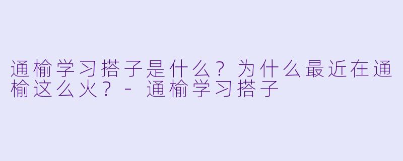通榆学习搭子是什么?为什么最近在通榆这么火?-通榆学习搭子