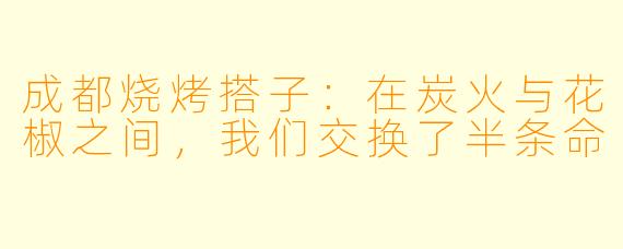 成都烧烤搭子:在炭火与花椒之间,我们交换了半条命