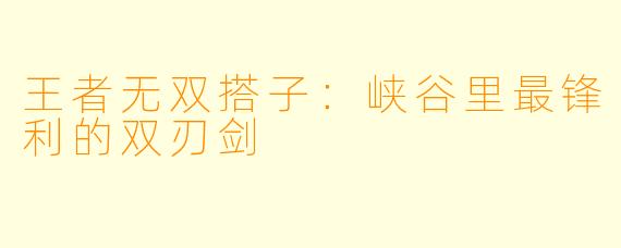 王者无双搭子:峡谷里最锋利的双刃剑