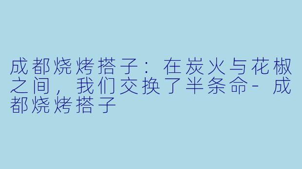 成都烧烤搭子:在炭火与花椒之间,我们交换了半条命-成都烧烤搭子