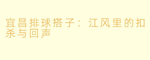 宜昌排球搭子:江风里的扣杀与回声