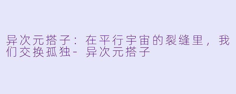 异次元搭子:在平行宇宙的裂缝里,我们交换孤独-异次元搭子