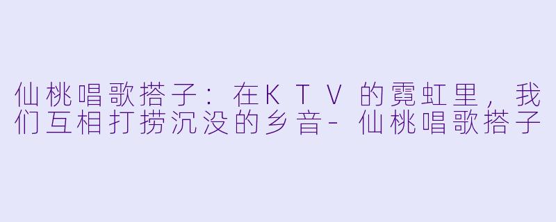 仙桃唱歌搭子:在KTV的霓虹里,我们互相打捞沉没的乡音-仙桃唱歌搭子