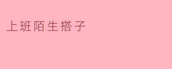 上班陌生搭子