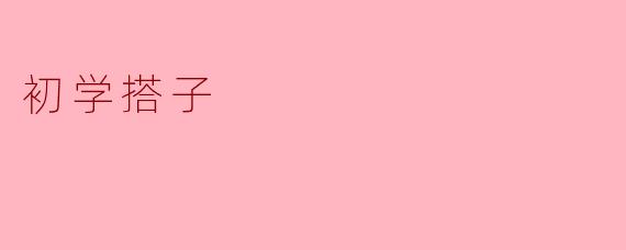 初学搭子