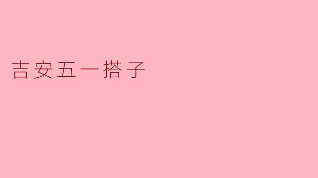 吉安五一搭子