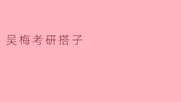 吴梅考研搭子