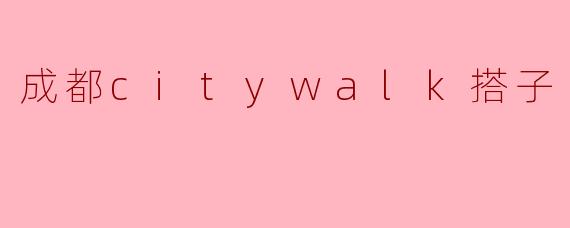 成都citywalk搭子