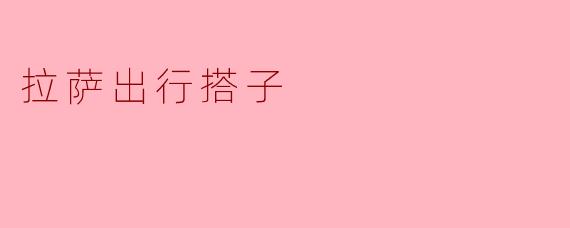 拉萨出行搭子