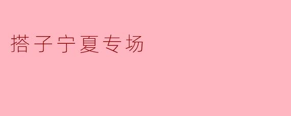 搭子宁夏专场