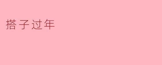 搭子过年