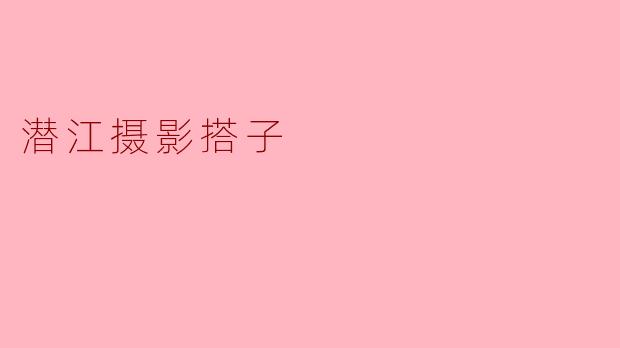 潜江摄影搭子