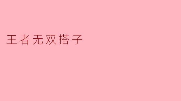 王者无双搭子