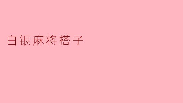 白银麻将搭子