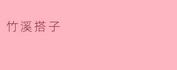 竹溪搭子
