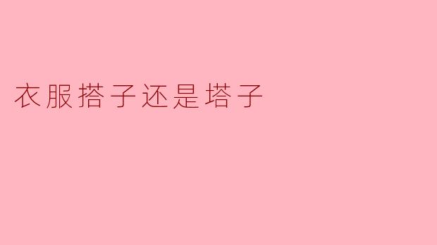 衣服搭子还是塔子