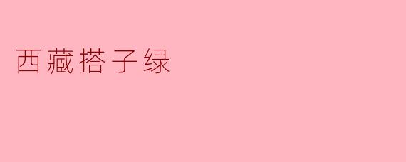 西藏搭子绿